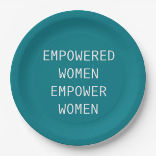 Empowered Women Empower Cool RBG Paper Plate