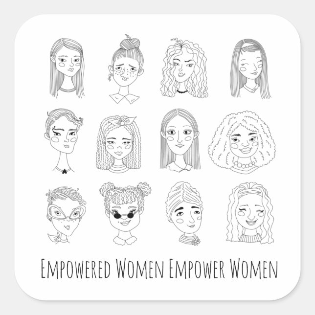 Empowered Women Empower Women Square Sticker (Front)