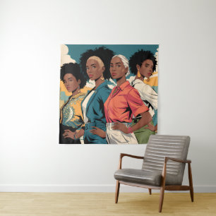 Empowered Women in Urban Fashion Tapestry
