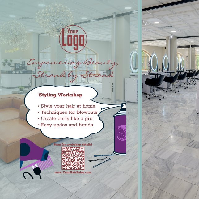 Empowering Beauty Workshop (Empowering Beauty Workshop Window Cling)