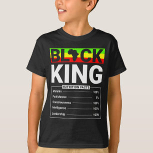 Empowering Black King Definition Nutrition Label P T-Shirt