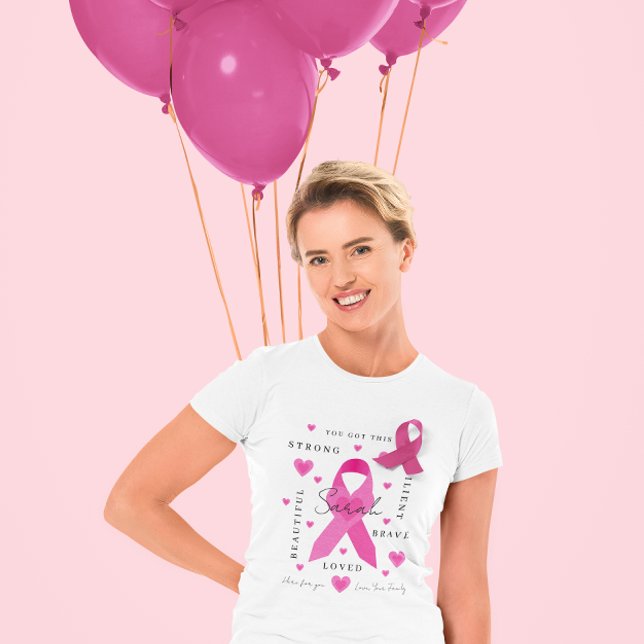 Empowering Breast Cancer T-shirt (Empower someone with cancer with this personalized t-shirt! Matching collection available! )