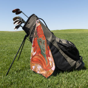 Empowering Goddess Art Spiritual Feminine Strength Golf Towel