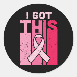 Empowering Got This Breast Cancer Warrior Survivor Classic Round Sticker