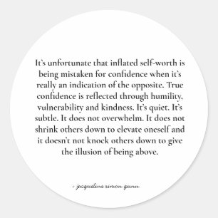 Empowering quote classic round sticker