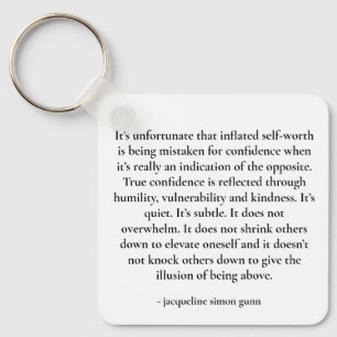 Empowering quote key ring