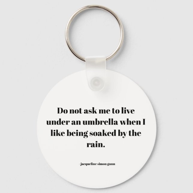 Empowering quote key ring (Front)