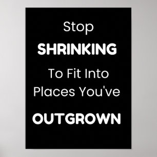 Empowering Self Growth Quote Minimalist Poster