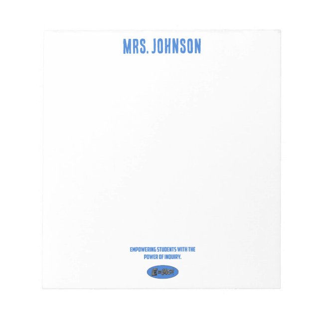 Empowering Students: Power Of Inquiry Science Notepad (Front)