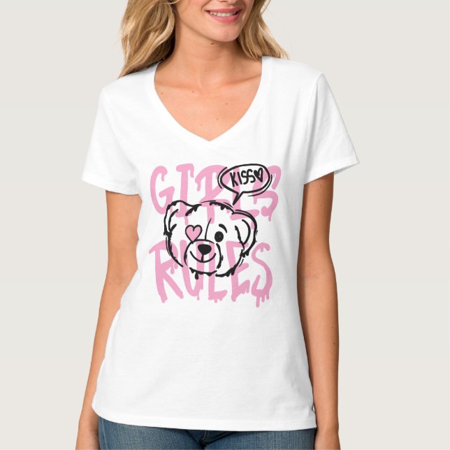 Empowering Women: GIRLS RULES Artwork T-Shirt (Front)