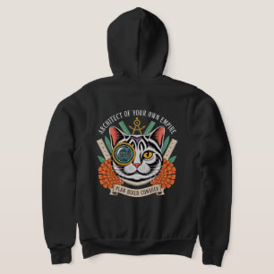 Empowerment Art Tiger Cat Tattoo Motivational Hoodie