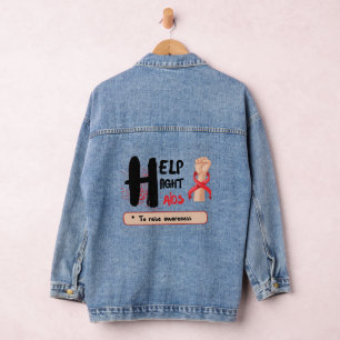 Empowerment in Every Stitch ,Help Fight AIDS Day Denim Jacket
