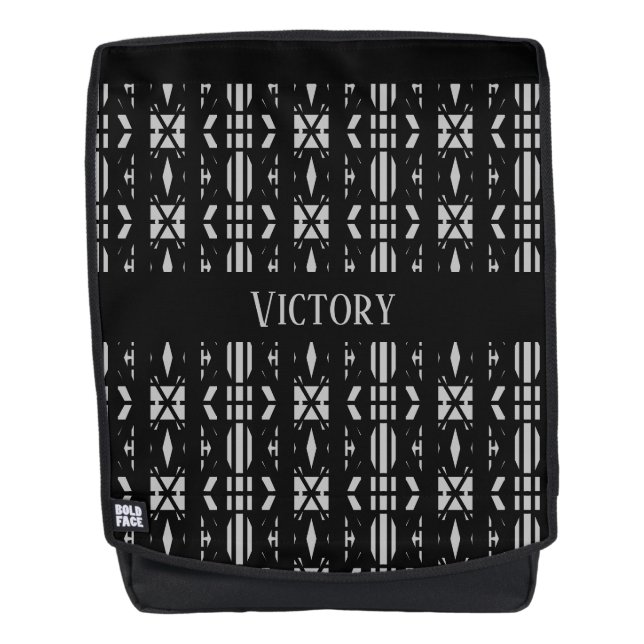 Empowerment Silver Grey & Black Backpack (Front)