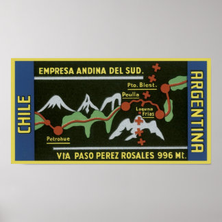 Empresa ANdina Del Sud, Chile, Argentina Poster