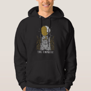 Empress Cat Moon Tarot Card Pagan Goblincore Goth  Hoodie