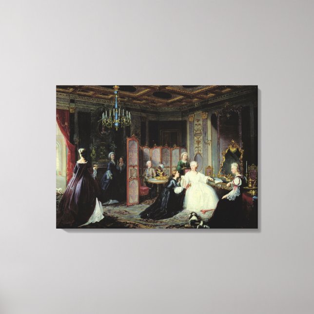 Empress Catherine the Great  receiving a Canvas Print (Front)
