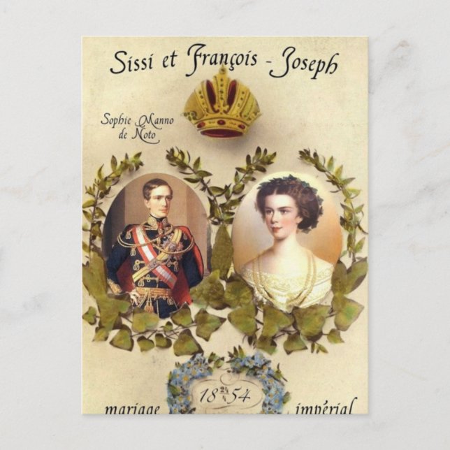 Empress Elisabeth of Austria & Emperor Postcard (Front)