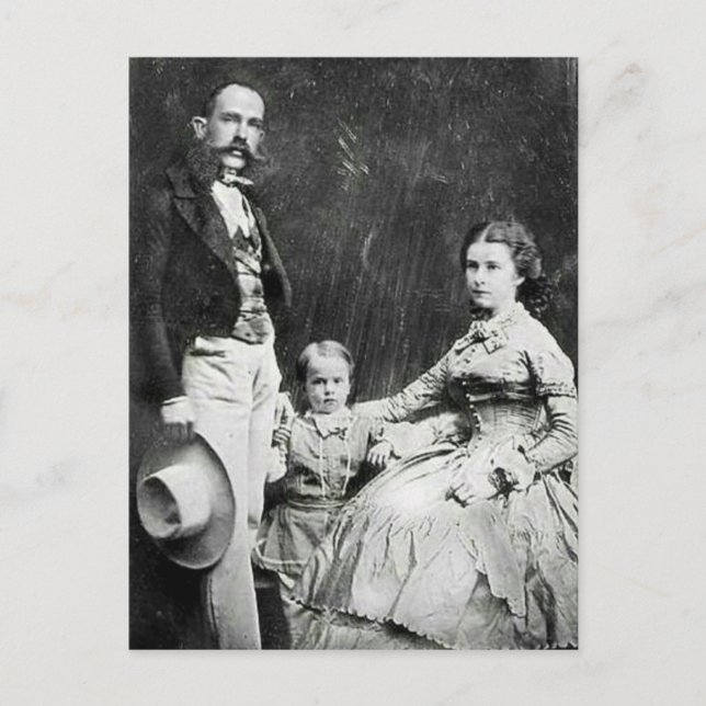 Empress Elisabeth of Austria - Sissi, FJ & Rudolf Postcard (Front)