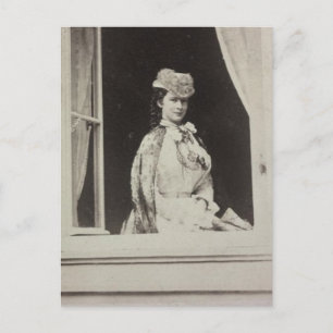 Empress Elisabeth of Austria - Sissi in window Postcard