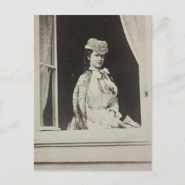 Empress Elisabeth of Austria - Sissi in window Postcard (Front)