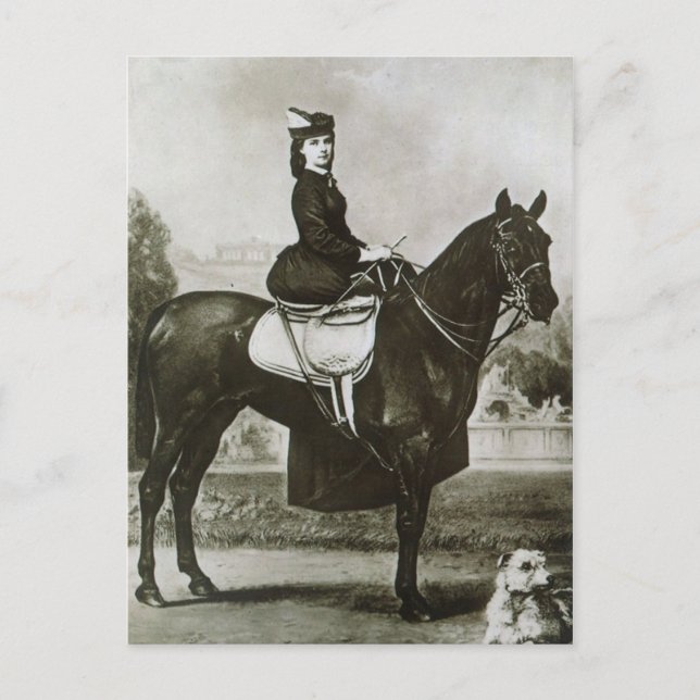 Empress Elisabeth riding horse sidesaddle #014SS Postcard (Front)