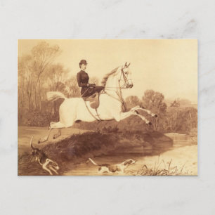 Empress Elisabeth riding horse sidesaddle #021SS Postcard