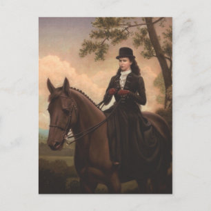 Empress Elisabeth riding horse sidesaddle #025SS Postcard