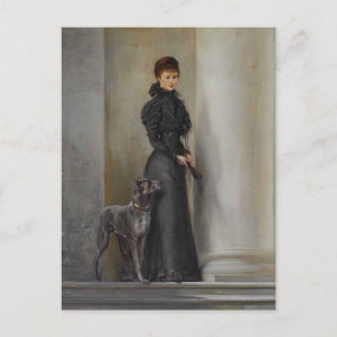 Empress Elisabeth - Sissi - Sisi of Austria & dog Postcard