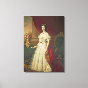 Empress Elizabeth of Bavaria , 1863 Canvas Print