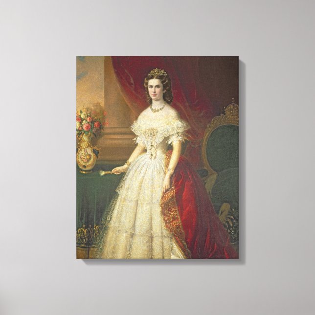 Empress Elizabeth of Bavaria , 1863 Canvas Print (Front)
