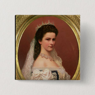 Empress Elizabeth of Bavaria in Hungarian 15 Cm Square Badge