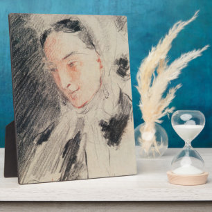 Empress Eugénie (black & red chalk) Plaque