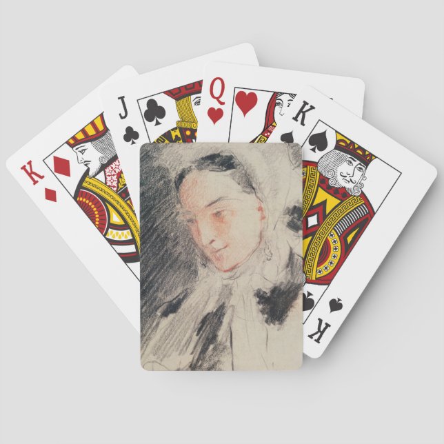 Empress Eugénie (black & red chalk) Playing Cards (Back)