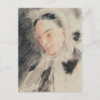 Empress Eugénie (black & red chalk)