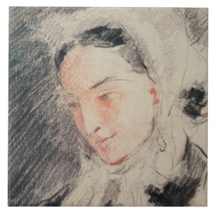 Empress Eugénie (black & red chalk) Tile