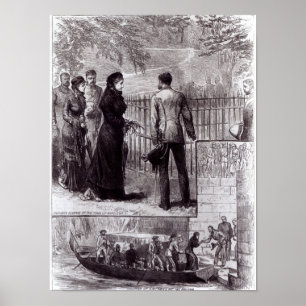 Empress Eugenie visiting the tomb of Napoleon I Poster