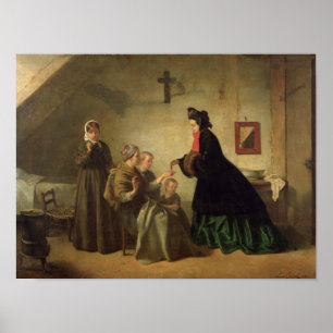 Empress Eugenie Visiting the Unfortunate, 1864 Poster