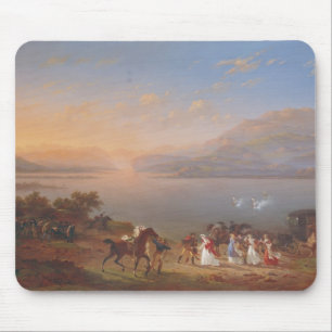 Empress Josephine  arriving to visit Napoleon Mouse Pad