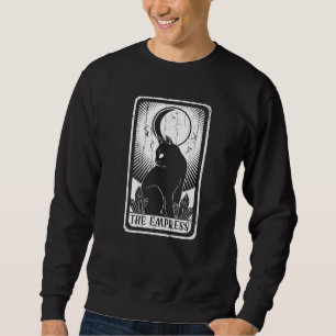 Empress Moon Cat Tarot Card Pagan Goblincore Goth Sweatshirt