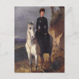 Empress Sissi riding horse sidesaddle #026SS Postcard