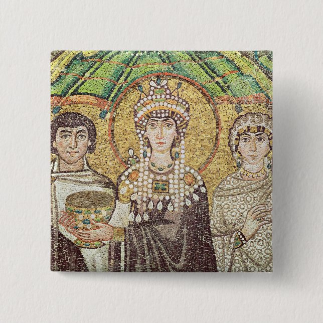 Empress Theodora 15 Cm Square Badge (Front)