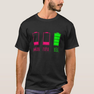Empty Battery Daddy Mum And Baby T-Shirt