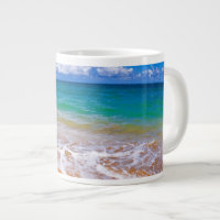 Empty Beach And Blue Waters