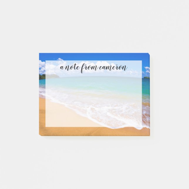 Empty Beach And Blue Waters Post-it Notes (Front)