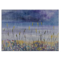 Empty beach seascape chopping board