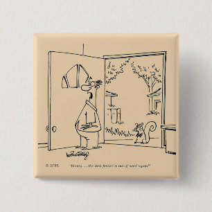 Empty Bird Feeder 15 Cm Square Badge