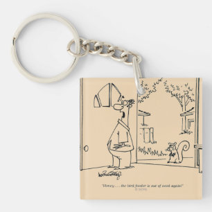 Empty Bird Feeder Key Ring