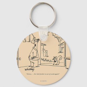 Empty Bird Feeder Key Ring