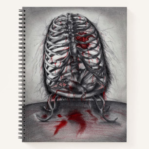 Empty Cage Anatomy Gothic Horror Surreal Art Notebook