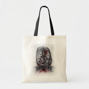 Empty Cage Anatomy Heart Surrealism Horror Art Tote Bag